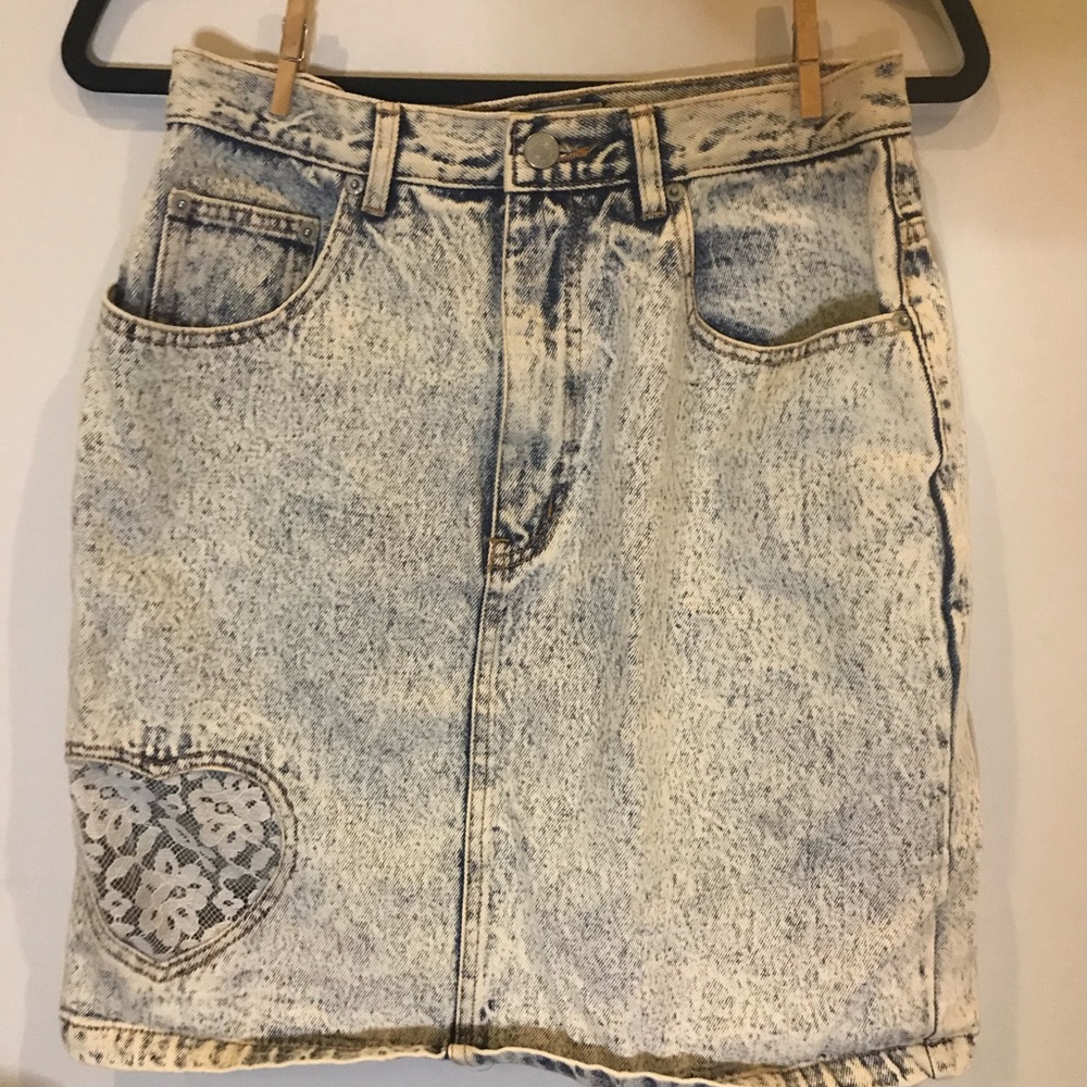 Vintage custom denim skirt